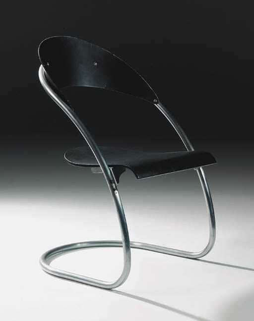 A chromed tubular steel chair, Model No. ST14