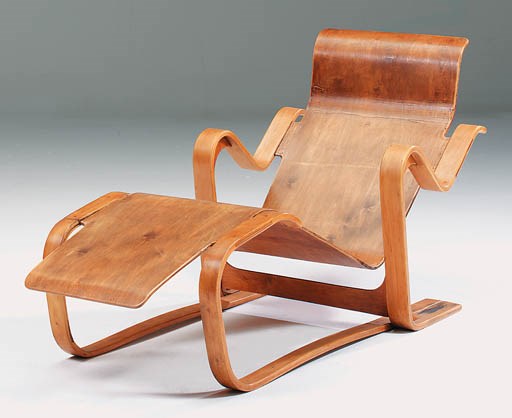 An early laminated plywood 'long chair'