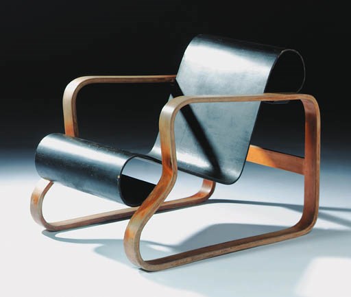 A Rare Bent Laminated Beech and Plywood 'Paimio' Armchair, model no. 41