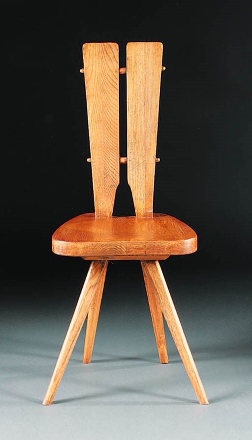 An oak side chair