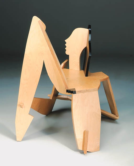 'Odalisque', a birch and plywood seat