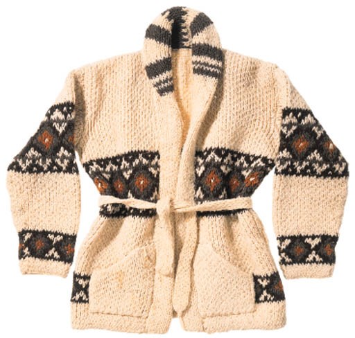 A HAND-KNITTED CARDIGAN
