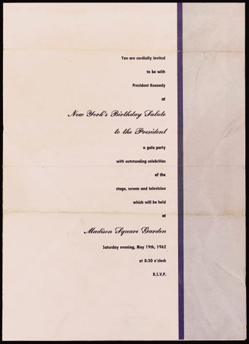 "HAPPY BIRTHDAY MR. PRESIDENT" INVITATION