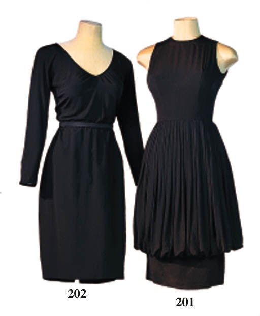 A BLACK SILK DRESS