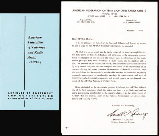 AMERICAN FEDERATION OF TELEVISION AND RADIO ARTISTS (AFTRA)
