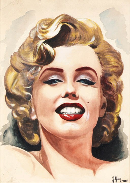 TWO PAINTINGS OF MARILYN