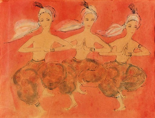 A GROUP OF DECORATIVE PRINTS AND WATERCOLORS