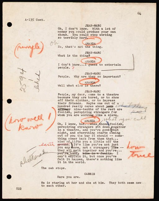 LET'S MAKE LOVE Group of loose revise sheets for the script for Let's Make Love. Second Revised Shooting Final, 24 January - 8 February 1960 and revises dated 25 January - 13 April 1960.