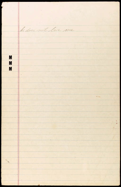 A NOTE BY MARILYN MONROE
