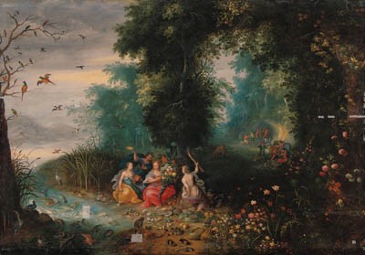 Attributed to Frans Francken II (Antwerp 1581-1642), Attributed to Jasper van der Lanen (Antwerp c. 1592-after 1629) and Attributed to Jan Brueghel II (Antwerp 1601-1678)