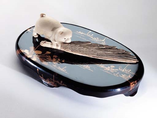 An Ivory Table Ornament (Okimono)**