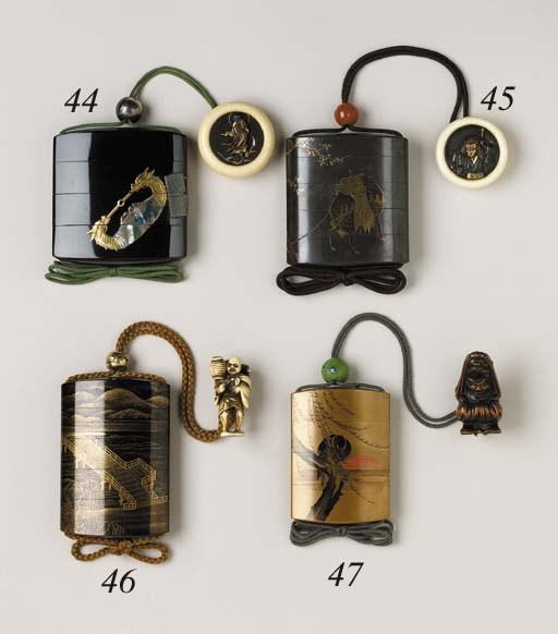 A Three-Case Lacquer Inro**