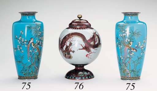 A Cloisonné Enamel Incense Burner (Koro)