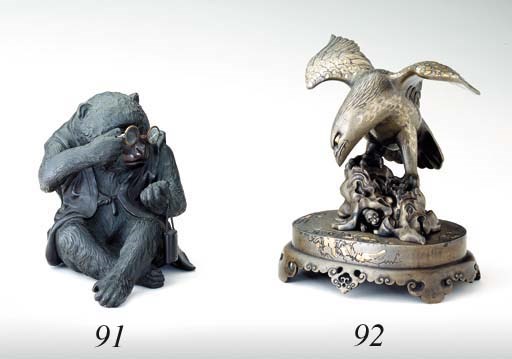 A Bronze Model of a Monkey