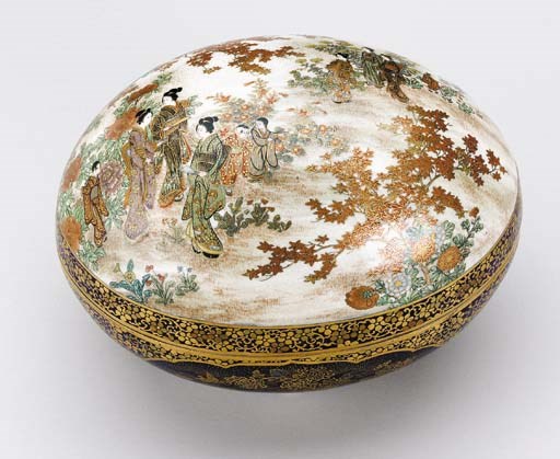 An Egg-Form Earthenware Box