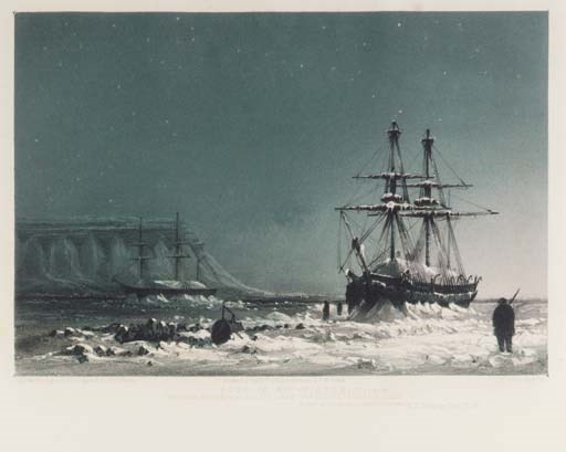 BROWNE, William Henry James. Ten Coloured Views taken during the Artic Expedition of Her Majesty's Ships "Enterprise" and "Investigator," under the Command of Captain Sir James C. Ross. London: Ackermann and Co., 1850.
