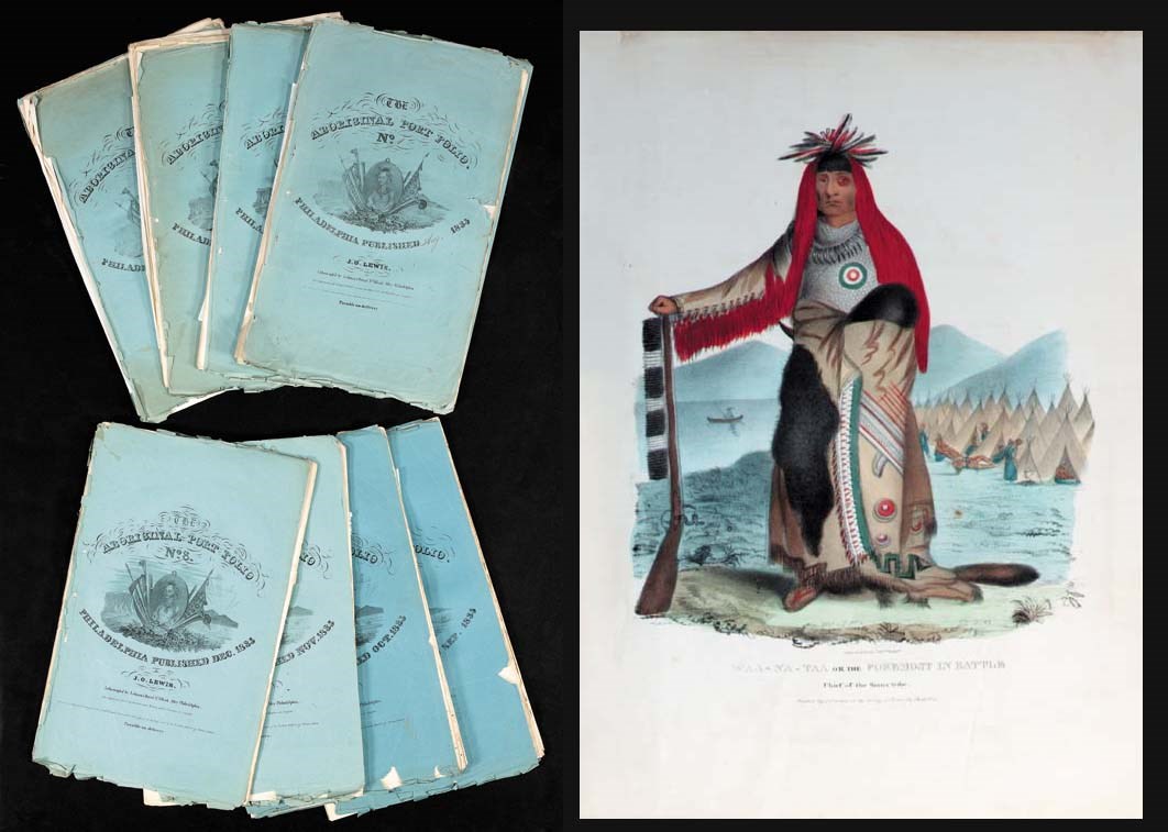 LEWIS, James Otto (1799-1858). [Wrapper title:] Aboriginal Port Folio. Philadelphia: May-December, 1835.