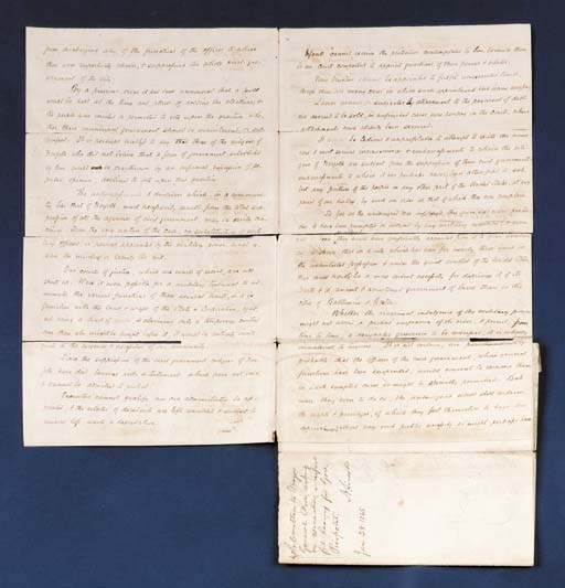 LINCOLN, Abraham, President. Autograph endorsement signed ("A. Lincoln") to Major General E.O.C. Ord, military commandant of Union-occupied Norfolk, Virginia; [Washington, D.C.], 28 January 1865. Five lines plus signature and dateline, written on a single panel on the verso of a petition from 61 citizens of Norfolk addressed to "His Excellency Abraham Lincoln, President of the United States." 4 pages, folio (petition), 1 page, folio (page of signatures) neatly attached at the end of the petition, the latter with clean fold separations (repairable), Lincoln's endorsement on the verso of the page bearing citizens' signatures.