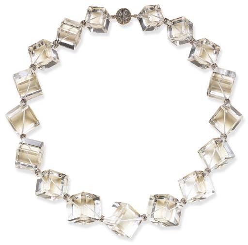 A ROCK CRYSTAL AND DIAMOND NECKLACE, BY PAOLO COSTAGLI