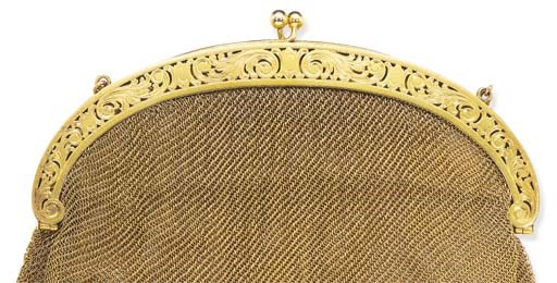A BELLE EPOQUE GOLD EVENING BAG