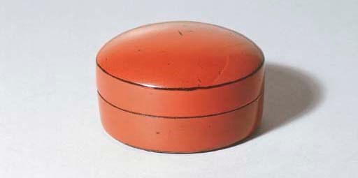 A Negoro Flat Tea Caddy (Hira-natsume)