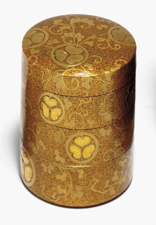 A Three-Tier Lacquer Incense Box (Kobako)