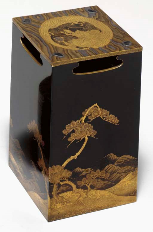 A Three-Tier Lacquer Sweet Stand