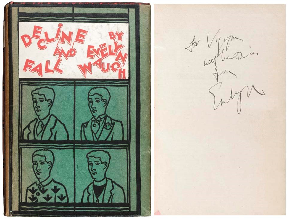 WAUGH, Evelyn. Decline and Fall. An Illustrated Novelette. London: Chapman & Hall, Ltd., 1928.