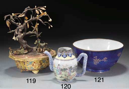 A Chinese gilt metal and enamelled jardiniere, 19th Century