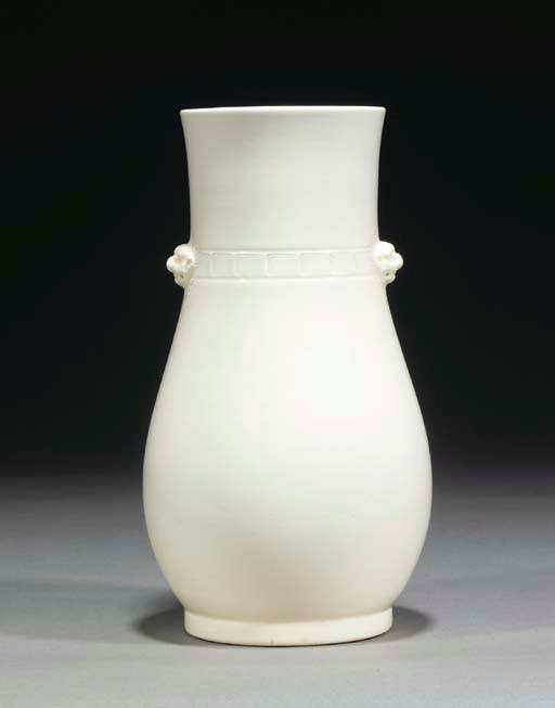 A Chinese blanc-de-chine vase, 18th century