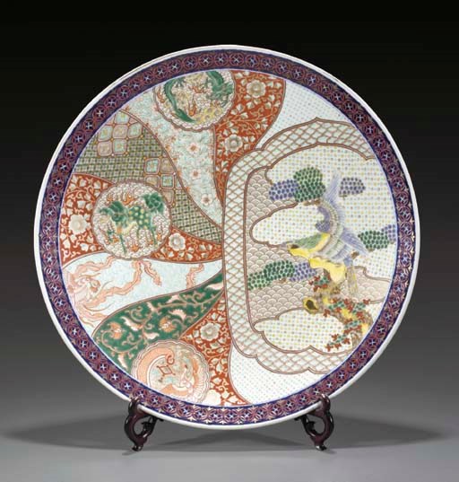 A Japanese polychrome charger, late 19th Century