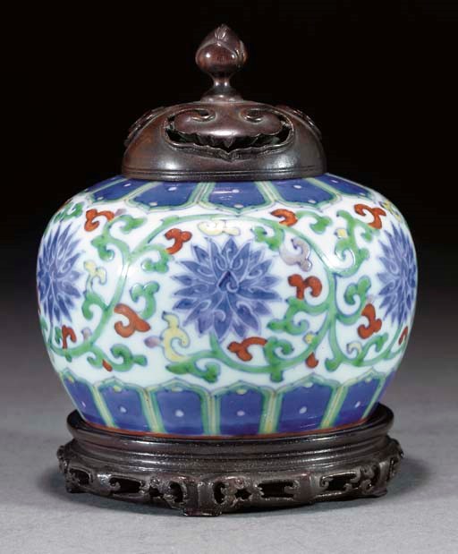A Chinese doucai jarlet, underglaze Kangxi six character mark and of the period