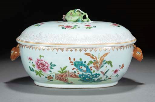 A Chinese famille rose tureen and cover, Qianlong