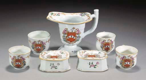 A Chinese famille rose part tea service, Qianlong
