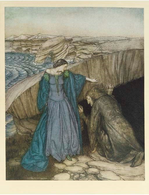 RACKHAM, Arthur (1867-1939) & Thomas MALORY (fl. 1470).  The Romance of King Arthur and his Knights of the Round Table abridged ... by Alfred W. Pollard, London: Macmillan, 1917, 4° (282 x 220mm). Half title, 16 mounted coloured plates by Arthur Rackham, illustrations. Original white cloth gilt, top edges gilt, others uncut. ONE OF 500 COPIES NUMBERED AND SIGNED BY THE ARTIST. Latimore and Haskell p.47.