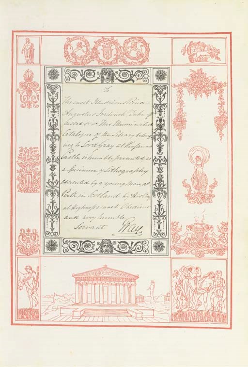 GRAY, Francis, Fourteenth Baron (1765-1842) -- David MORISON (1792-1855). The Gray Library. Kinfauns Castle: Kinfauns Press, 1828.