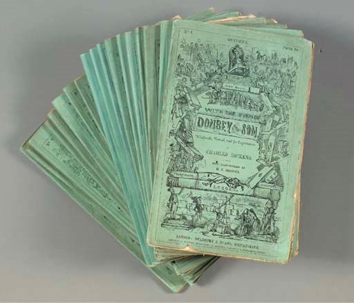 DICKENS, Charles.  Dombey and Son.  London:  Bradbury and Evans, October 1846-April 1848.