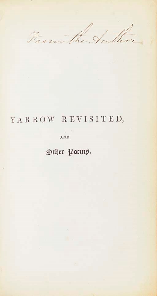 WORDSWORTH, William (1770-1850). Yarrow Revisited and Other Poems, London: Printed for Longman, Rees, Orme, Brown, Green and Longman and Edward Moxon, 1835.