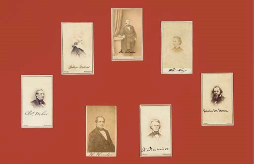 [LINCOLN, Abraham]. HAY, John (1838-1905). Autograph letter signed ("John Hay") to Mrs. R. E. White, Washington, 21 July 1862. 1 page, 8vo, Executive Mansion stationery, tipped. -- NICOLAY, John (1832-1901). Autograph letter signed ("Jno. G. Nicolay") to Mrs. R. E. White, Washington D.C., 4 September 1861. 1 page, 8vo, tipped.
