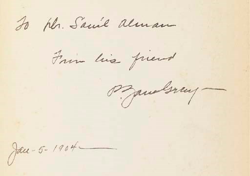 GREY, Zane (1875-1939). Betty Zane. New York: Charles Francis Press, 1903.