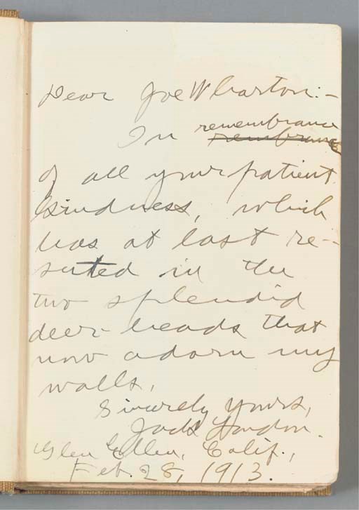 LONDON, Jack (1876-1916). Before Adam. New York: Macmillan, 1907.