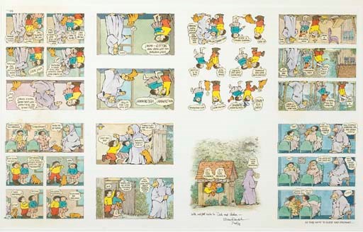 SENDAK, Maurice. Galley proof for an 8-page section of Some Swell Pup or Are You Sure You Want a Dog?, unfolded and uncut color proof, framed (not examined out of frame). 17¼ x 28 inches; 438 x 711 mm.