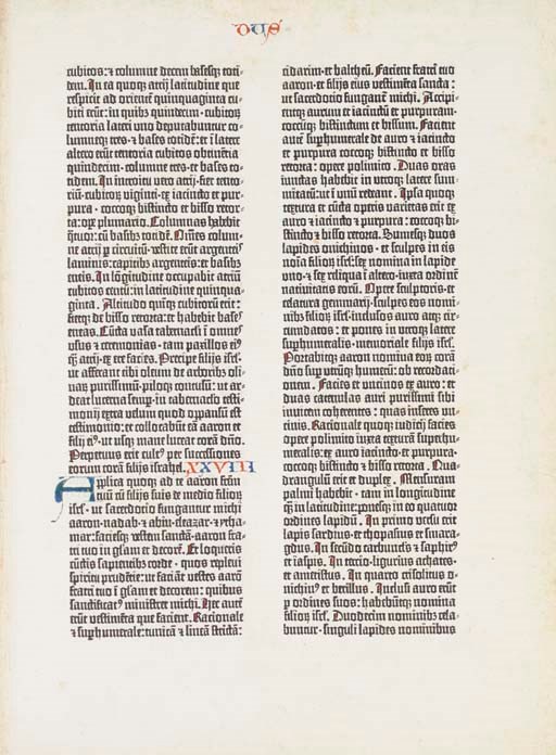 [GUTENBERG]. BIBLE, Latin. [Mainz: Johann Gutenberg and Fust, 1455].