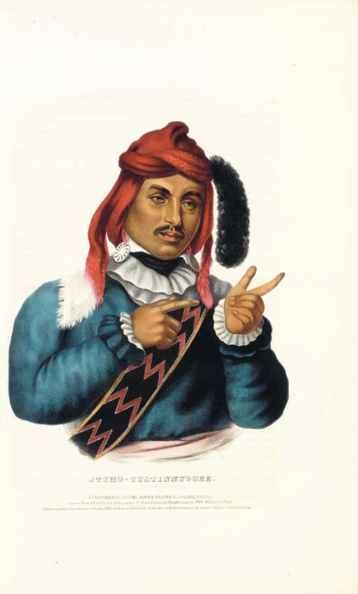 MCKENNEY, Thomas L. (1785-1859) and James HALL (1793-1868). History of the Indian Tribes of North America. Philadelphia: D. Rice & J. G. Clark, 1844.