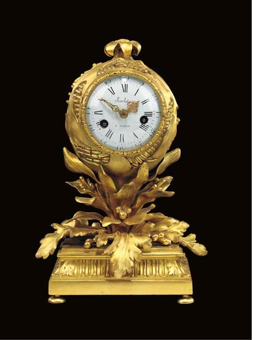 A LATE LOUIS XV ORMOLU MANTEL CLOCK