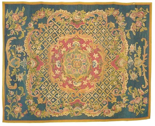 A LATE LOUIS XV AUBUSSON CARPET