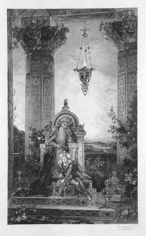 D'après GUSTAVE MOREAU par FELIX BRACQUEMOND (1833-1914)
