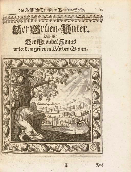 STROBL, Andreas, Das Geistliche Teutsche Karten-Spil ... . Sulzbach: Peter Paul Bleul, 1691.