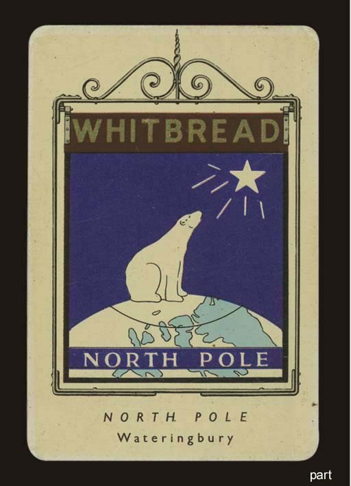 Whitbread Tin Inn Signs. England, circa early 20th century.