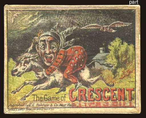 A COLLECTION OF EARLY SELCHOW & RIGHTER GAMES: CORN & BEANS. 1875. 40 CARDS ANSWER QUESTIONS POSED ON A LARGE QUESTION CARD, BEANS AND CORN KERNELS, AND INSTRUCTIONS. -- GAME OF PETER CODDLES. CONTAINS WORD INSERTIONS, STORY, AND INSTRUCTIONS. -- KOMICAL KONVERSATION KARDS. CIRCA 1893. 93 CARDS. -- THE GAME OF CRESCENTS. 32 CARDS. -- PECULIARITIES AND COMICALITIES OF LETTERS. 13 CARDS. -- SNAP. CIRCA 1890. 34 CARDS AND INSTRUCTIONS. -- SNAP. CIRCA 1890. 36 CARDS. -- GAME OF PETER CODDLES. CONTAINS, WORD INSERTIONS, STORY, AND INSTRUCTIONS. -- OLD MAID. 26 CARDS AND INSTRUCTIONS. -- THE GAME OF SPELLING MUDDLE. CIRCA 1913. 13 LARGE CARDS AND NUMEROUS SMALLER PIECES. -- PETER CODDLES TRIP TO NEW YORK. CIRCA 1890. 150 CARDS. -- ANOTHER SET. -- THE GAME OF QUIZ. CIRCA 1870S. 44 CARDS. -- GAME OF OLD MAID. 29 CARDS. -- PETER CODDLES TRIP TO NEW YORK. CONTAINS WORD INSERTIONS, STORY, AND INSTRUCTIONS.  TOGETHER 16 GAMES, ALL IN ORIGINAL BOXES, CONDITION VARIES.  SOLD NOT SUBJECT TO RETURN. 	 (16)